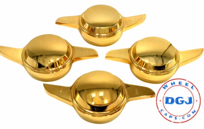 2 Bar Smooth Gold Knock-Offs Spinners