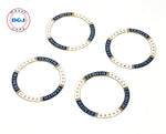 Superswept Zenith Candy Blue & White on Gold Rings for Lowrider Wire Wheel Knockoffs