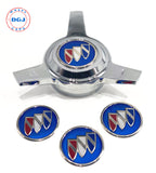 Buick Chrome Lowrider Wire Wheel Metal Chips Emblems Size 2.25"