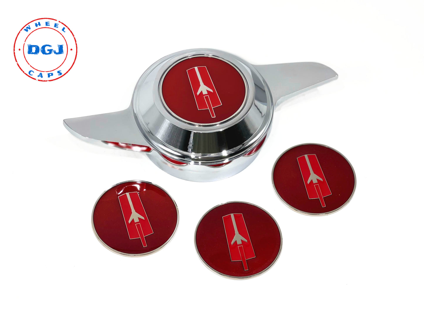 Oldsmobile Chrome Lowrider Wire Wheel Metal Chips Emblems Size 2.25