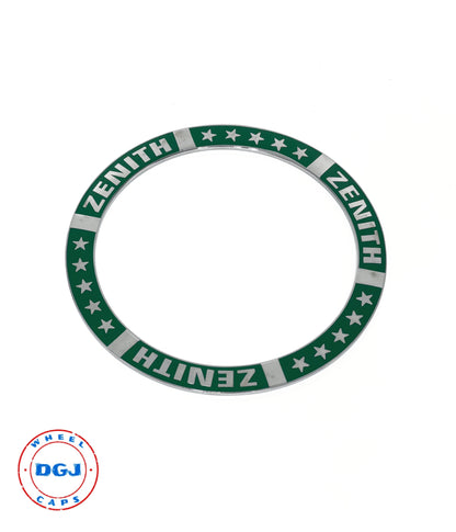 Superswept Zenith Green on Chrome Rings for Lowrider Wire Wheel Knockoffs