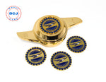 Zenith Eagle Gold Lowrider Wire Wheel Metal Chips Emblems Size 2.25
