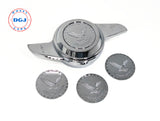 Zenith Eagle Chrome Lowrider Wire Wheel Metal Chips Emblems Size 2.25