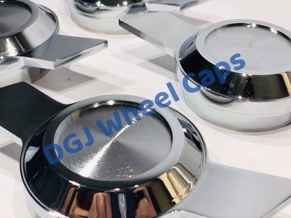 Bowtie Cut Chrome Knock-Offs Spinners for Lowrider Wire Wheels