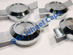 Chevy Type Bowtie Chrome Cut Knock-Offs Spinners for Lowrider Wire Wheels