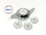 Cadillac Chrome Lowrider Wire Wheel Metal Chips Emblems Size 2.25"