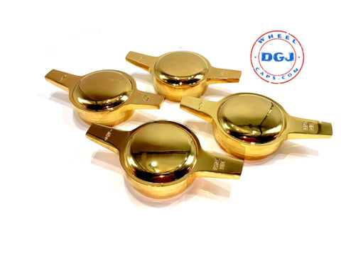 Zenith Smooth Dome Gold Knock-Off Spinners for Lowrider Wire Wheels